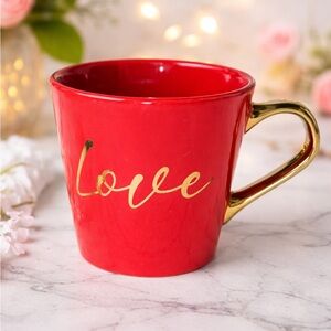 Thalia Sodi Vibrant Red Mug with Gold Accents